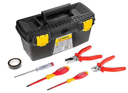 Caja de herramientas básica 15" con 6 herramientas electricista