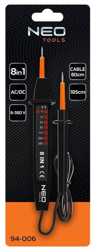 Detector de tensión bipolar 8 en 1 CA/CC 6-380V