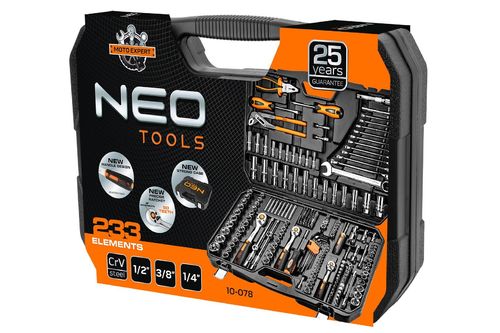 Maletín 3/8", 1/4", 1/2" Juego de 233 pcs CrV